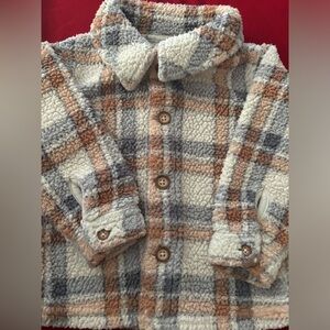 Baby fleece flannel button up